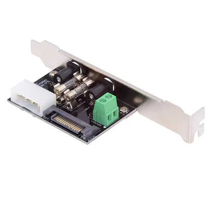 PW-030 Dual DC5.5mm 12V / 5V Output Power System Intelligent Control Management System Power Card with PCI-E Bracket