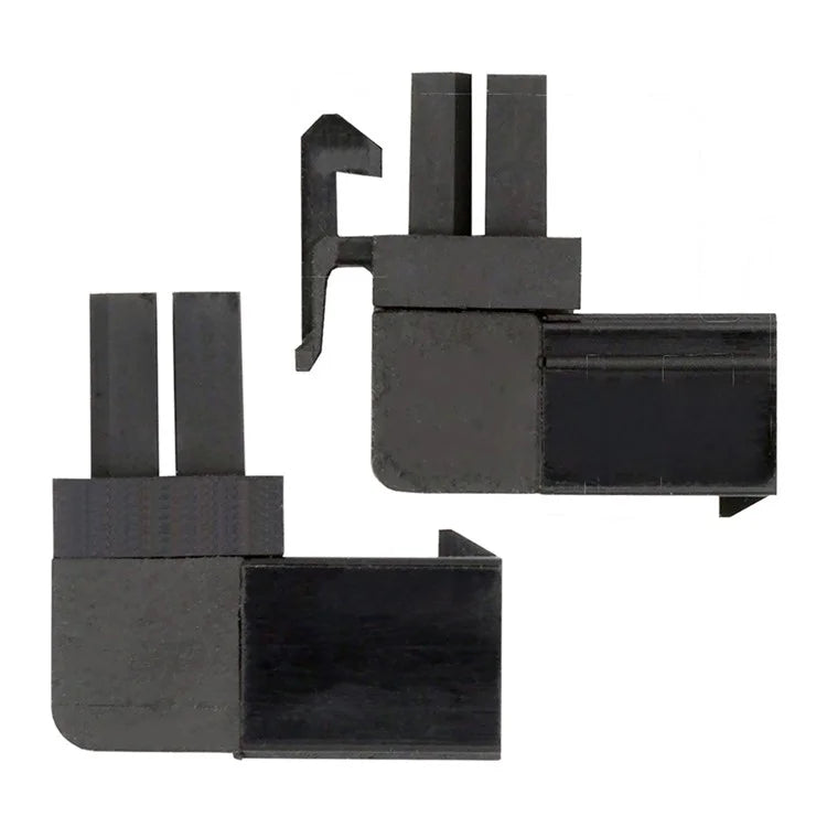PW-021 2Pcs / Set ATX 6Pin Male to Female 90 Degree Up Down Angled Power Header Adapter for GPU Graphics Card