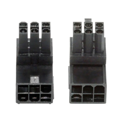 PW-021 2Pcs / Set ATX 6Pin Male to Female 90 Degree Up Down Angled Power Header Adapter for GPU Graphics Card