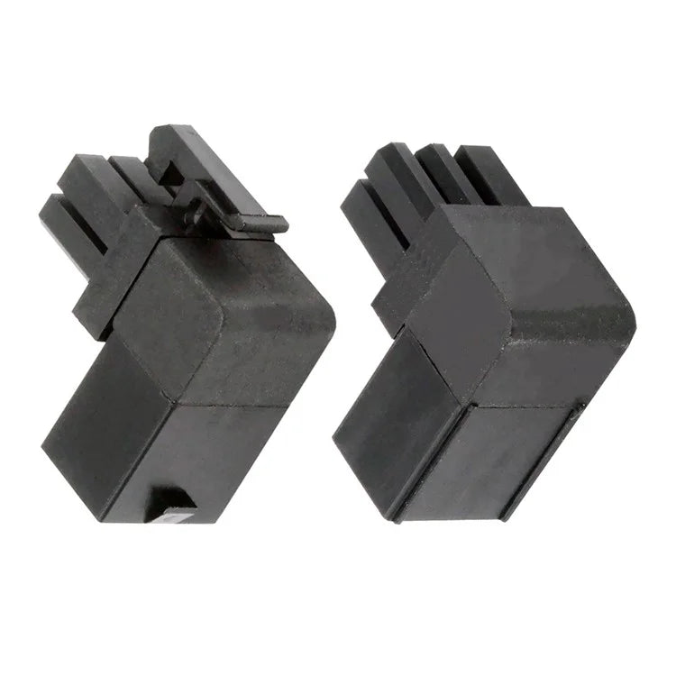 PW-021 2Pcs / Set ATX 6Pin Male to Female 90 Degree Up Down Angled Power Header Adapter for GPU Graphics Card