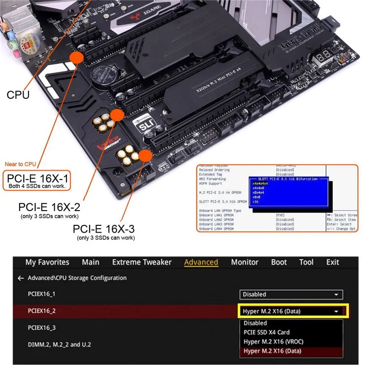 SA-012-LP Low Profile Dual 2x NVME M.2 SSD to PCIE Express Gen4 X8 X16 Raid Card VROC Raid0 Hyper Adapter