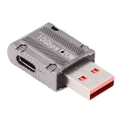 UC-029-TC004 USB 3.1 Type C Female Left Angled to USB 3.0 Type-A Male Straight Type 10Gbps 120W Power Adapter
