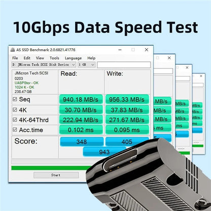 UC-029-TC004 USB 3.1 Type C Female Left Angled to USB 3.0 Type-A Male Straight Type 10Gbps 120W Power Adapter