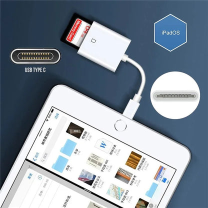 UC-155-SD001 USB 2.0 USB-C to Standard SD SDXC SDHC Card Reader Adapter for MacBook Laptop Tablet Phone