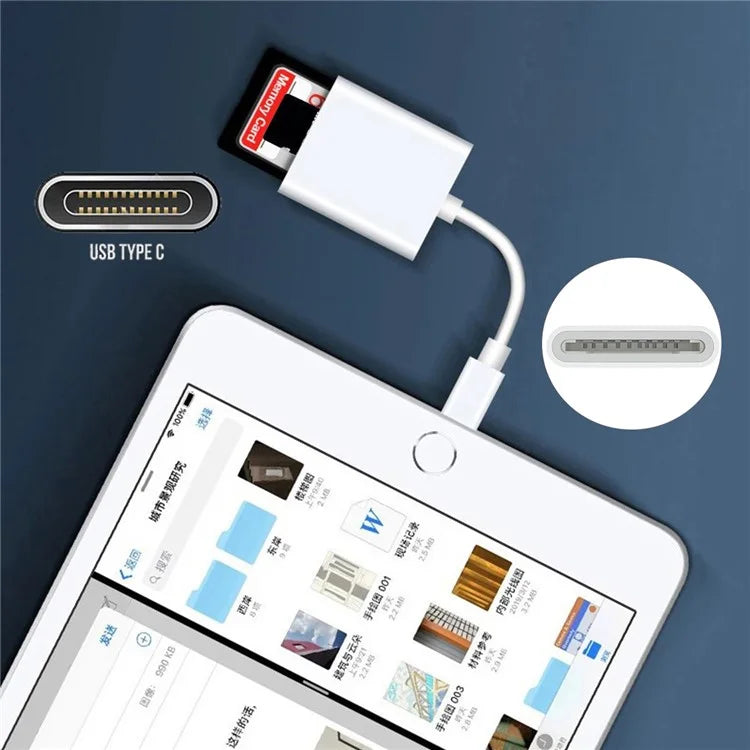 UC-155-SD002 USB 2.0 USB-C to TF Mini-SD SDXC SDHC Card Reader for MacBook Laptop Tablet Phone