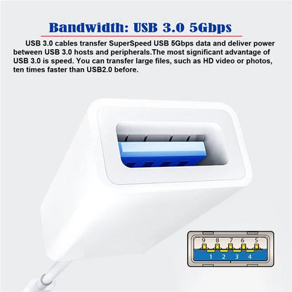 UC-155-TC001 Type-C to Type-A USB3.0 Female Adapter Compatible with Macbook Laptop Tablet Phone