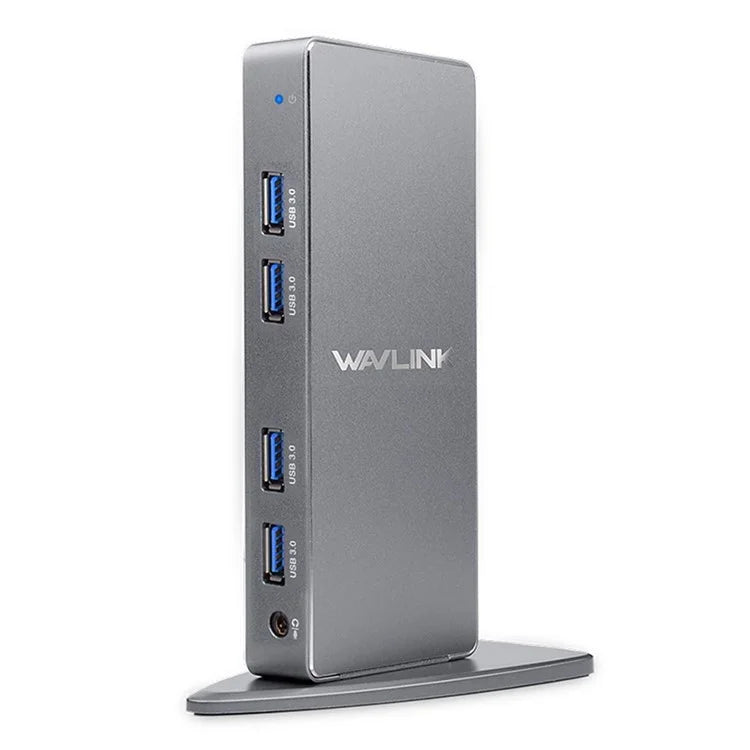 WAVLINK WL-UG69DK7 Type-C Universal Docking Station Desktop Laptops Aluminum Alloy Hub Adapter Support 4K / 5K