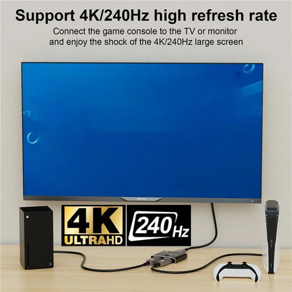 DP-030-16K DP DisplayPort 2.0 Bi-Direction 2x1 Switch Hub Support HDCP SST Extended 16K / 60hz 4K / 240hz Converter