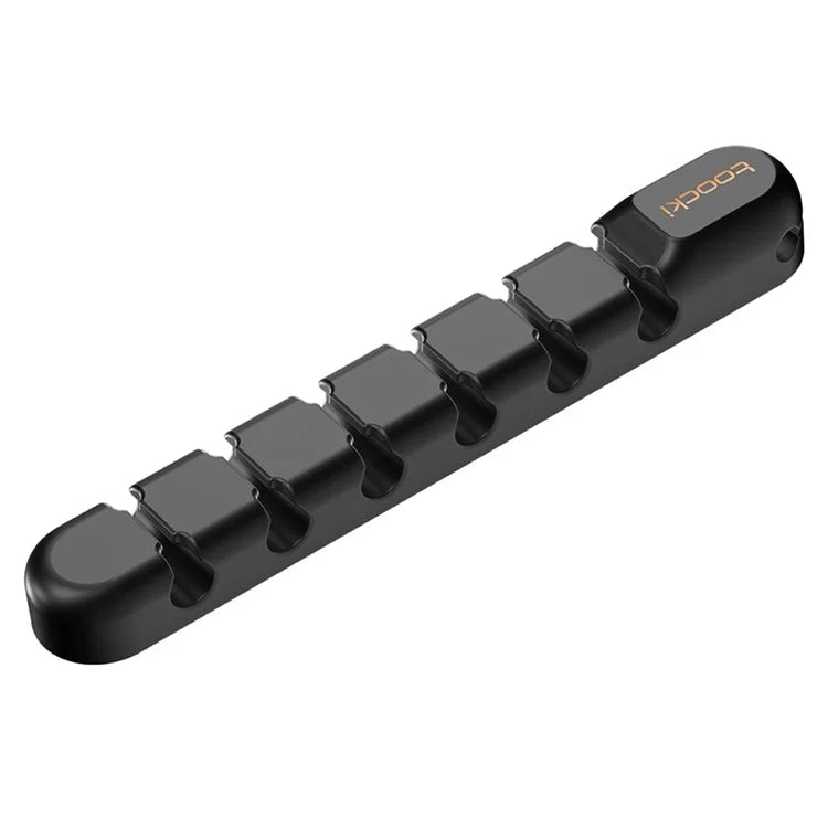 TOOCKI 7-Slot Computer Cable Clip Silicone Cord Holder Organizer