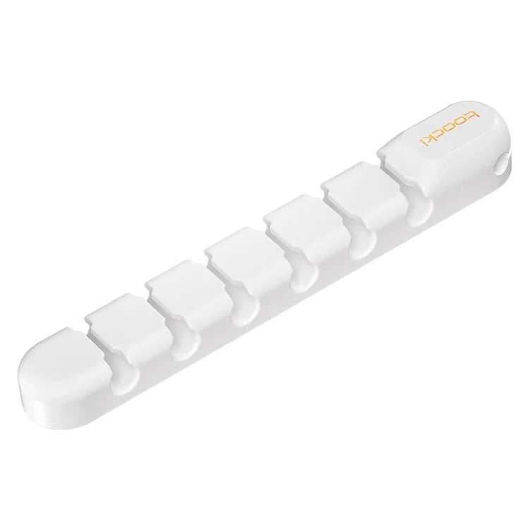 TOOCKI 7-Slot Computer Cable Clip Silicone Cord Holder Organizer