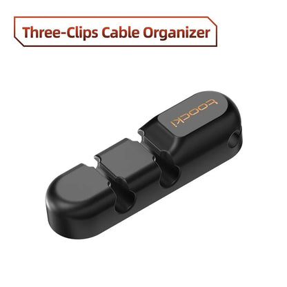 TOOCKI 3-Slot Silicone Cord Organizer Charger Cable Management Cable Holder