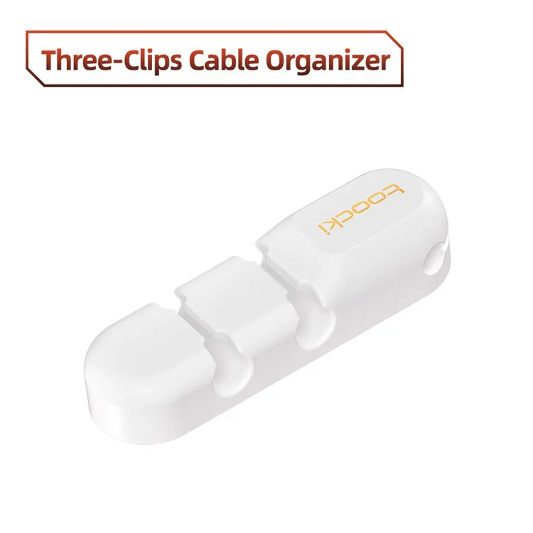 TOOCKI 3-Slot Silicone Cord Organizer Charger Cable Management Cable Holder