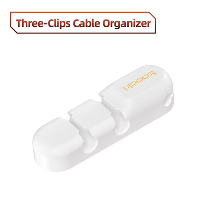 TOOCKI 3-Slot Silicone Cord Organizer Charger Cable Management Cable Holder
