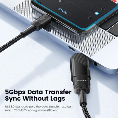 TOOCKI TQ-OTG06 Type-C Male to USB 3.0 Female Converter 5Gbps Data Adapter