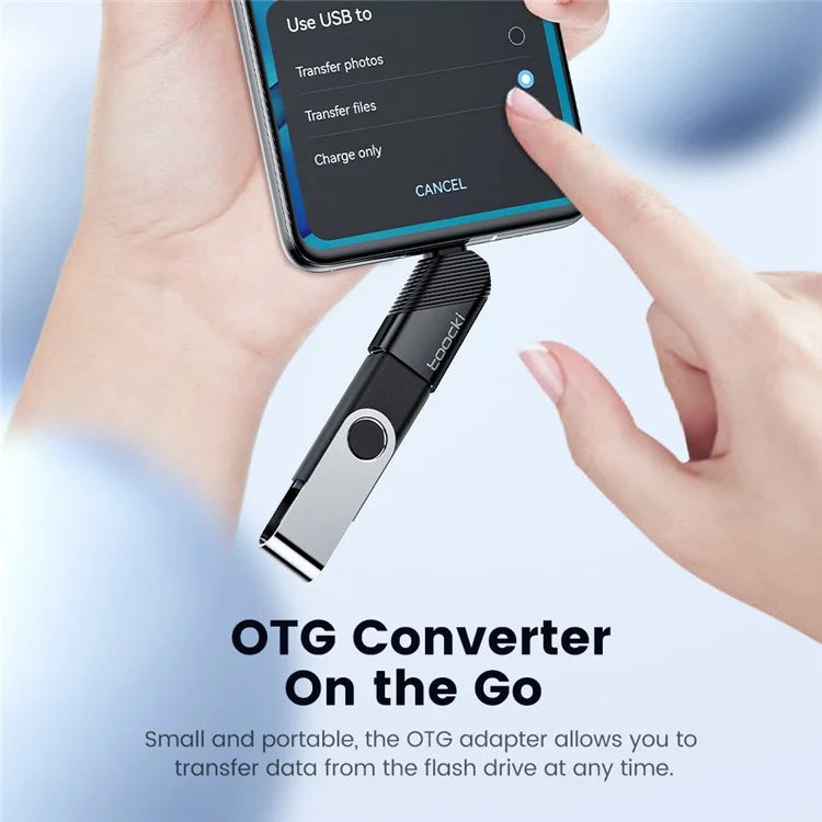 TOOCKI TQ-OTG06 Type-C Male to USB 3.0 Female Converter 5Gbps Data Adapter