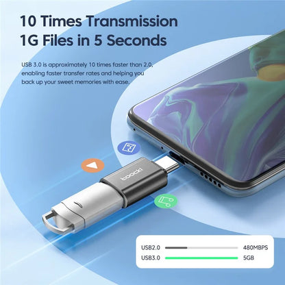 TOOCKI TQ-OTG01 5Gbps USB3.0 Female to Type-C Male Adapter Mini Converter