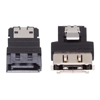 SA-082 2Pcs / Set SATA 7Pin Male to ESATA Female & External ESATA to SATA Adapter Extender for SSD Disk