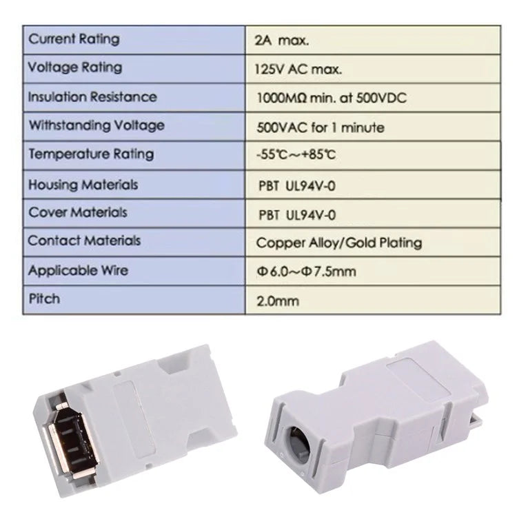 CN-010-FE SM-6E I / O Connector IEEE 1394 6Pin CN3 Socket 55100-0670 Female JZSP-CMP9-1-E Compatible with Yaskawa Panasonic Servo 54280-0609