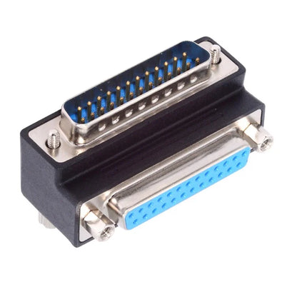 DB-008-UP DB-25PIN Up 90-Degree Angled DSUB Parallel LPT AES / EBU 25-Pin Male Screw to Female Nut Adapter