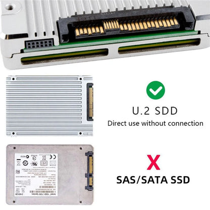 SF-081 MCIO 4x Mini Cool Edge IO to U.2 SFF-8639 NVME PCIe PCI-Express Cable for Mainboard SSD