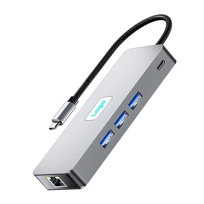 BYL-2401 8-In-1 USB-C to DisplayPort HD 4K Docking Station Adapter PD 100W Ethernet Connector