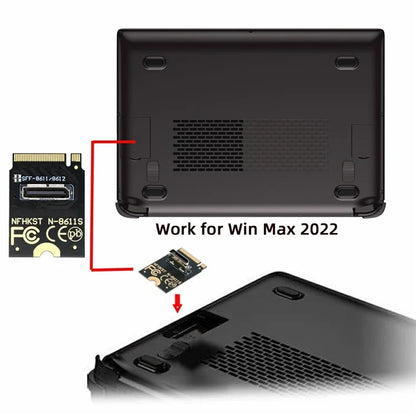 SF-023-2230MM 2230 PCI-E4.0 M.2 M-key to OCuLink SFF-8612 SFF-8611 Vertical Host Adapter for NVME U.2 SSD eGPU