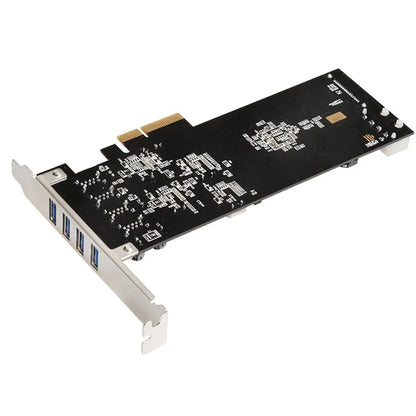 TXI058 Desktop Computer 4 USB3.0 PCI Express Card Adapter 4x5G PCI-E to USB3.0 Expansion Card