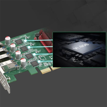TX1175 4 USB3.0 PCIE X4 Expansion Card 4x5G Desktop Computer Visual Capture Card