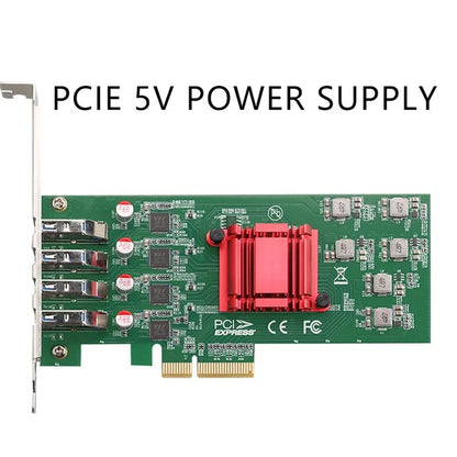 TX1175 4 USB3.0 PCIE X4 Expansion Card 4x5G Desktop Computer Visual Capture Card