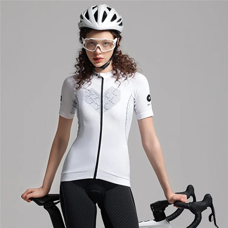 GOLOVEJOY QXF02 Women's Cycling Short Sleeves Shirt Sports Tops Zipper Bike Jersey