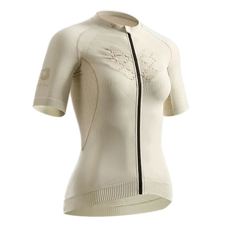 GOLOVEJOY QXF02 Women's Cycling Short Sleeves Shirt Sports Tops Zipper Bike Jersey