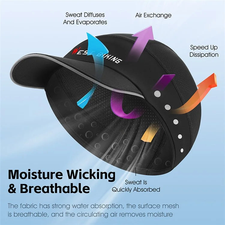 WEST BIKING YP0201426 Breathable Ice Silk Summer Hat Outdoor Cycling Helmet Liner Cap