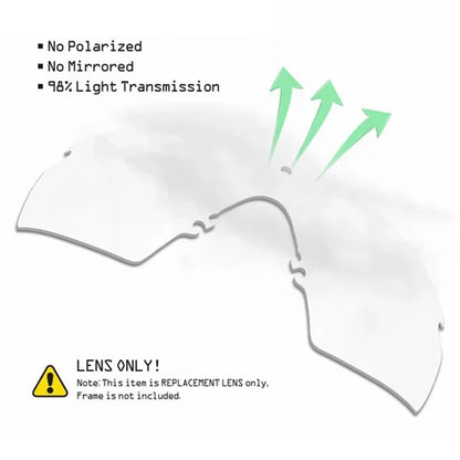 1Pair Replacement Lenses for Oakley Radar M Frame 2.0 Sunglasses (Includes Cleaning Cloth)