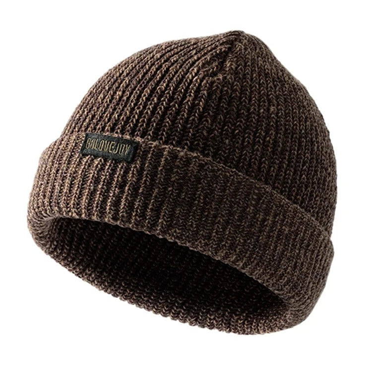 GOLOVEJOY DMZ104 Retro Fleece Knitted Hat Windproof Ear Protection Winter Cap One Size for Men