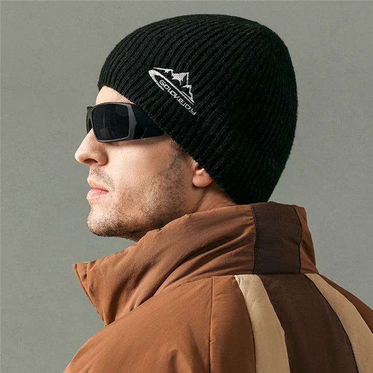GOLOVEJOY DMZ93 45% Cotton Wool Warm Winter Beanie Hats Thermal Thick Knited Cap One Size for Men