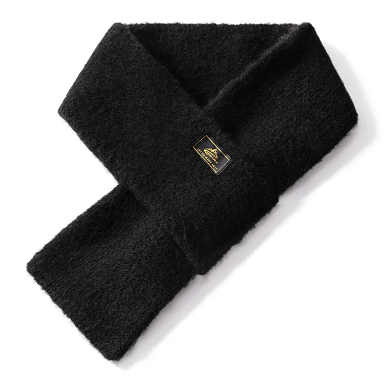 GOLOVEJOY DWJ47 77cm Retro Faux Mohair Men Winter Scarf Warm Outdoor Windproof Scarf