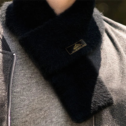 GOLOVEJOY DWJ47 77cm Retro Faux Mohair Men Winter Scarf Warm Outdoor Windproof Scarf