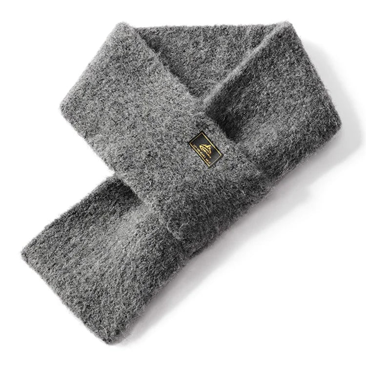 GOLOVEJOY DWJ47 77cm Retro Faux Mohair Men Winter Scarf Warm Outdoor Windproof Scarf