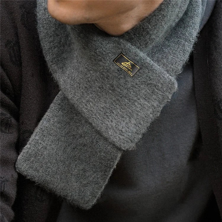 GOLOVEJOY DWJ47 77cm Retro Faux Mohair Men Winter Scarf Warm Outdoor Windproof Scarf