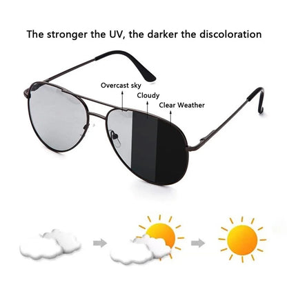 Photochromic Driving Glasses UV Protection Outdoor Sunglasses Eyewear