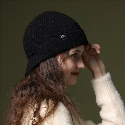 GOLOVEJOY DMZ94 Women Winter Short Brim Warm Cap Windproof Knitted Duckbill Hat