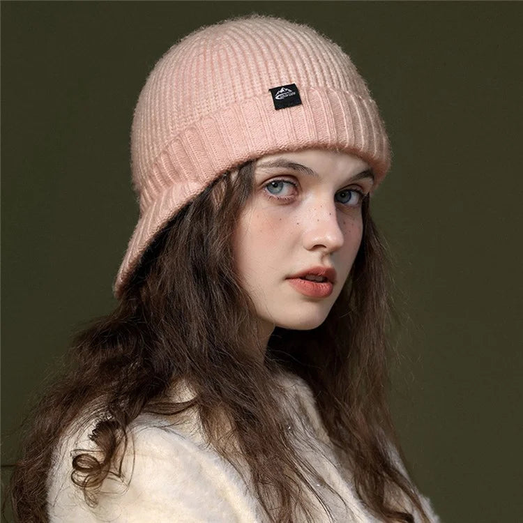 GOLOVEJOY DMZ94 Women Winter Short Brim Warm Cap Windproof Knitted Duckbill Hat