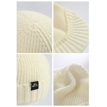 GOLOVEJOY DMZ94 Women Winter Short Brim Warm Cap Windproof Knitted Duckbill Hat