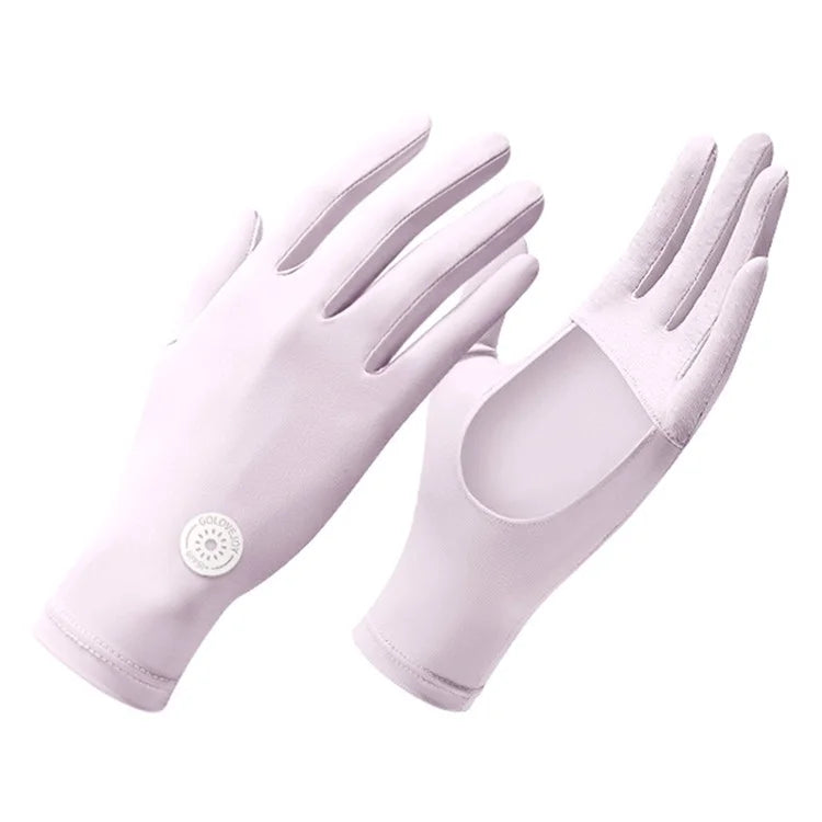 GOLOVEJOY XG72 1 Pair Cycling Cooling Ice Silk Gloves Anti-UV Hand Protector