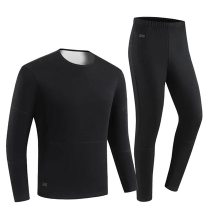 1805-30 Winter 30 Heating Zones Thermal Underwear Electric Heating Cold-Proof Underwear Suit (Without Power Bank)