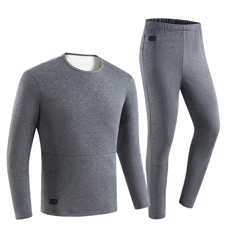 1805-30 Winter 30 Heating Zones Thermal Underwear Electric Heating Cold-Proof Underwear Suit (Without Power Bank)