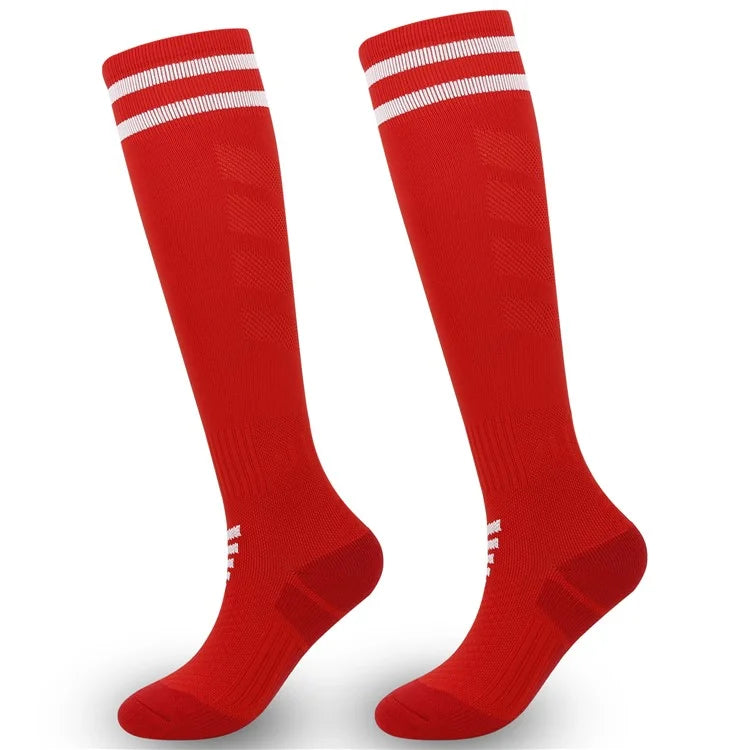 A5139 1 Pair Soccer Socks Striped Design Football High Tube Sports Socks, Size: S