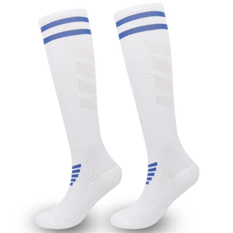 A5139 1 Pair Soccer Socks Striped Design Football High Tube Sports Socks, Size: S