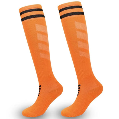 A5139 1 Pair Soccer Socks Striped Design Football High Tube Sports Socks, Size: S