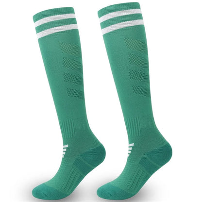 A5139 1 Pair Soccer Socks Striped Design Football High Tube Sports Socks, Size: S
